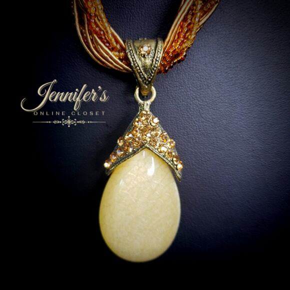 3/$25 Bohemian Teardrop Stone Necklace - Picture 5 of 13